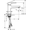 Hansgrohe Metropol 100 - stojanková umývadlová páková batéria s odtokom Push-Open 32500000 kupelnashop.sk