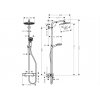 Hansgrohe CROMETTA S 240 1jet Showerpipe EcoSmart s termostatom sprchový systém chróm 27268000 tech Kupelnashop