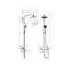 Hansgrohe CROMA 220 Air 1jet Showerpipe EcoSmart 27188000 tech kupelnashop
