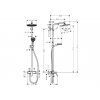Hansgrohe CROMETTA S 240 1jet Showerpipe 27269000 tech kupelnashop