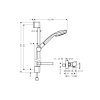 Hansgrohe ECOSTAT Comfort + set sprch Croma 100 Vario 0,65 m EcoSmart 27032000 tech kupelnashop