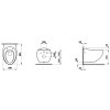 Laufen Ilbagnoalessi one závesné wc Rimless 39x58,5 cm s hlbokým splachovaním 8209714000001 tech kupelnashop.sk