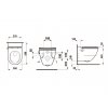 Laufen NAVIA závesné wc so sprškou + Rimless oplach + LCC úprava 8206014000001 tech. kupelnashop.sk