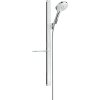 HANSGROHE Raindance Select S120 Sprchová sústava s 3Jet sprchou a poličkou biela chrom 27648400 kupelnashop.sk