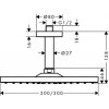 HANSGROHE Raindance E 300 Stropná hlavová sprcha s prípojným ramenom technický 26250000 kupelnashop.sk