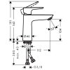 Hansgrohe TALIS E 110 umývadlová batéria matná čierna 71712670 Kupelnashop.sk tech.