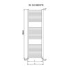 Cordivari Lisa 22 chromový radiátor 1385x500mm technicky nákres kupelnashop.sk