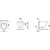 Laufen Lua set Compact skrátena wc misa Rimless + spomalovacie wc sedatko H8200830000001 + H8910830000001 rozmery Kupelnashop.sk
