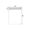 Nimco LED zrkadlo 60X80cm s dotykovým senzorom ZP23002V www.kupelnashop.sk 2
