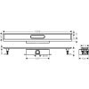 Hansgrohe uBox universal Základné teleso odtokového žľabu pre štandardnú inštaláciu 1000 mm, úplná sada rozmery 56026180 www.kupelnashop.sk