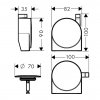 Hansgrohe Exafill S Vrchná sada vaňového výtoku, odtokovej a prepadovej súpravy, leštený vzhľad zlata 58117990 rozmery www.kupelnashop.sk