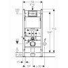 Geberit set Duofix Basic podomietková nádržka technicky nákres kupelnashop.sk
