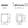 Ideal Standart i.Life B set spomaľovacie wc sedátko technicky nákres kupelnashop.sk