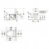 Duravit D Neo závesna wc Rimless hygienicky oplach+bidetové wc sedátko SensoWash nákres kupelnashop.sk