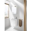 Roca Mini umývadlo 45x25cm so skrinkou a zrkadlovou skrinkou biele prevedenie A855866806 www.kupelnashop.sk