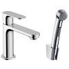 Hansgrohe Rebris S - chrómová umývadlová batéria s bidetovou sprškou