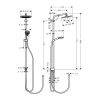 Hansgrohe Crometta S Showerpipe 240 1jet EcoSmart 9 l min Reno, chróm 27270000 rozmery www.kupelnashop.sk