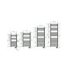 Zehnder Puk Radiátor 1200x500 mm, pre teplovodnú alebo kombinovanú prevádzku, chróm PUKC 120 050 rozmery www.kupelnashop.sk