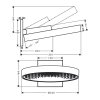 Hansgrohe Rainfinity Hlavová sprcha 360 1jet s pripojením na stenu, kartáčovaný bronz 26230140 rozmery www.kupelnashop.sk