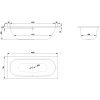 Bette BetteStarlet Vaňa 1600x700 mm, biela 1220 000 rozmery www.kupelnashop.sk