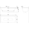 BetteLux smaltovaná vaňa 170x75cm technicky nákres kupelnashop.sk