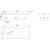 Bette BetteForm Vaňa 1600x700 mm, BetteGlaze Plus, biela 2942 000PLUS rozmery www.kupelnashop.sk