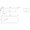 Bette BetteForm Vaňa 1700x750 mm, BetteGlaze Plus, biela 2947 000PLUS rozmery www.kupelnashop.sk