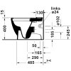 Duravit D-Code kapotované stojace WC kombi vario odpad rozmery www.kupelnashop.sk