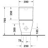 Duravit D-Code kapotované stojace WC kombi vario odpad rozmery www.kupelnashop.sk