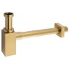 Umývadlový sifón 5,4, odpad 32mm, hranatý, zlato mat SI419 www.kupelnashop.sk