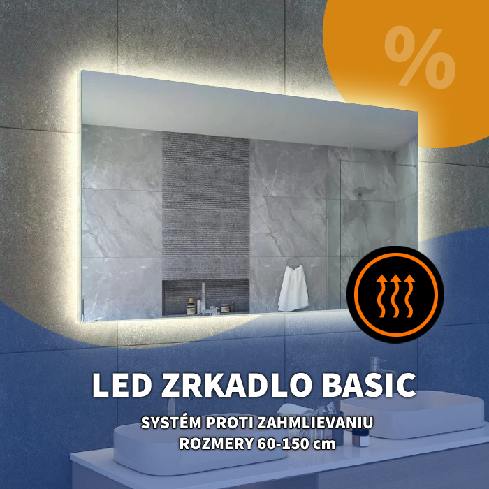 LED Zrkadla BASIC s funkciou proti zahmlievaniu