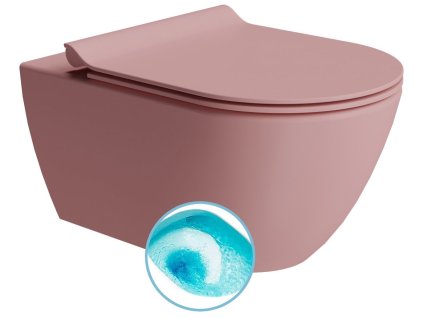 PURA závesná WC misa, Swirlflush, 36x55cm, blush dual-mat