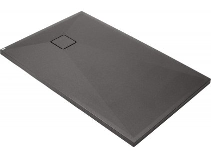 DEANTE - Correo antracitová metalická Granitová sprchová vanička, obdélníková, 100x70 cm KQR_T75B