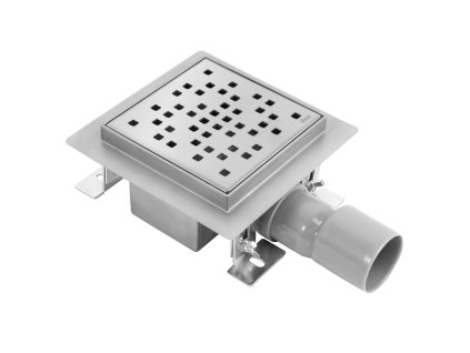 REA - Podlahová vpusť DOTS 120x120 kartáčovaný nikl REA-G6202