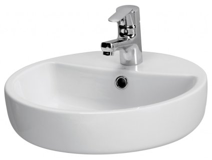 CERSANIT - Umyvadlo CASPIA RING 44 na desku s přepadem K11-0094