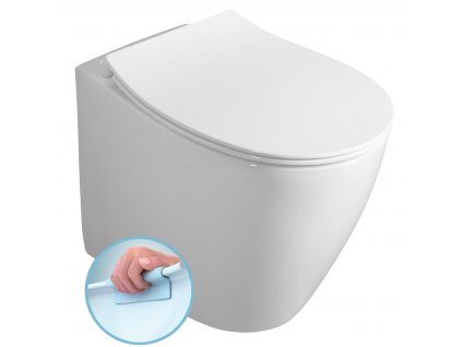 SENTIMENTI WC misa stojaca, Rimless, 36x55cm spodný/zadný odpad, biela