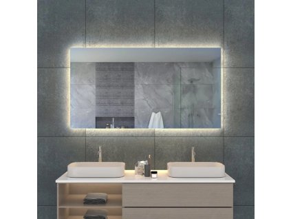 LED Zrkadlo BASIC 130x70 cm s funkciou proti zahmlievaniu