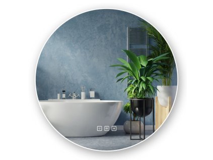 Tutumi - Zrcadlo LED 60cm ROUND BLUETOOTH HOM-06509