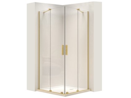 REA - Sprchová kabina Montana Double Gold Brush 90x90 REA-K6636