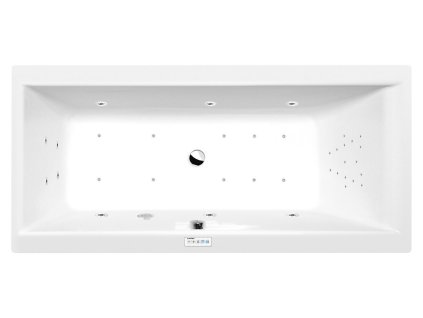 CLEO hydromasážna vaňa, 150x75x48cm, Highline Hydro-Air, chróm