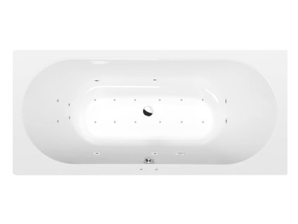 VIVA B hydromasážna vaňa, 185x80x47cm, Active Hydro-Air, chróm