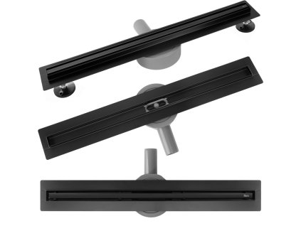 REA - Odtokový žlab Neox Slim pro black 50 REA-G2744