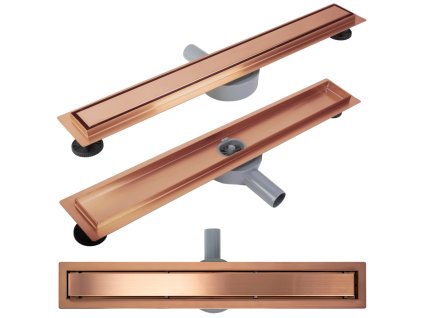 REA - Odtokový žlab Neox pro Brushed Copper 100 REA-G4804
