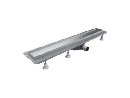 OMNIRES - LOWFIX lineární sprchový odtok s krycí deskou pro dlažbu, 100 cm srebrny /SL/ LOWFIX100TSL