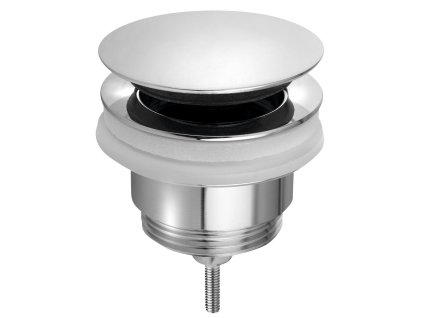 Umyvadlová výpust 5/4“, click-clack, veľká zátka, 10-45mm, chróm