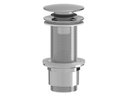 Umyvadlová výpust 5/4“, click-clack, veľká zátka, 10-80mm, ABS/chróm