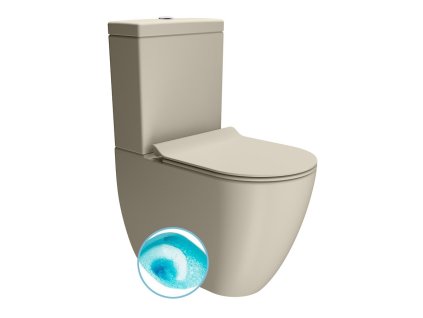 PURA WC kombi, Swirlflush, spodný/zadný odpad, creta dual-mat