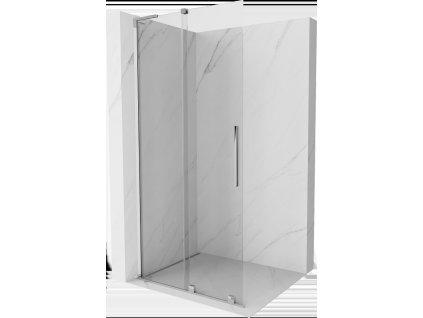 MEXEN/S - Velar L Sprchová zástěna posuvná Walk-in 120 x 200 cm, transparent 8 mm, chrom 871-120-003-03-01