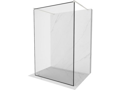 MEXEN/S - Kioto samostatně stojící sprchová zástěna 110 x 200, černý vzor 8 mm, nikl kartáčovaná 800-110-002-97-70