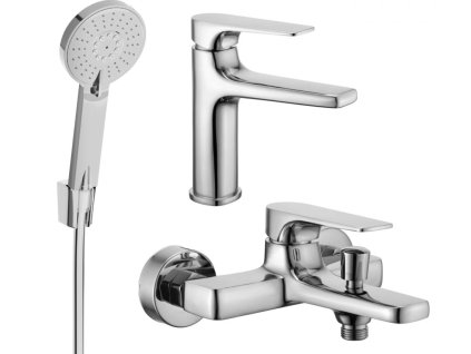 MEXEN/S - Lynx R40 SET umyvadlová a vanová baterie s příslušenstvím, chrom 745903R40-00